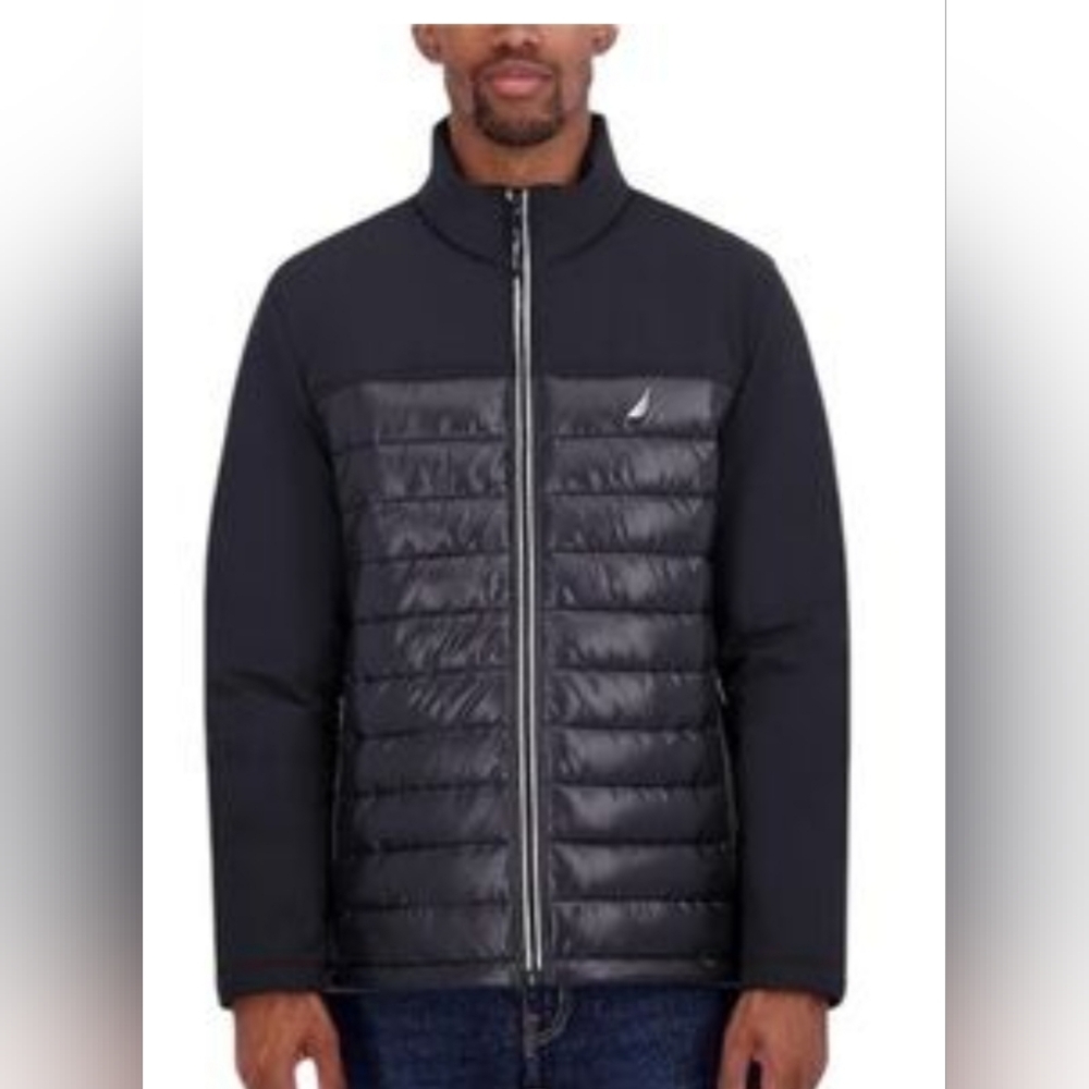 Nautica Men's Black Quilted Puffer Jacket
